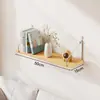 Estante de pared tabla de madera de una sola tabla sala de estar mesita de noche estante de soporte sin perforación estante flotante de pared para el hogar