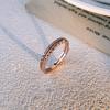 Anillo retorcido de plata de ley S925 de doble capa con pequeños diamantes Rai para mujer, moda, lujo ligero, anillo de dedo de alta gama, anillo abierto que combina con todo