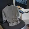 100% Lã Penteada Sem Costura Peça Única Gola Alta Curta Manga Curta Malha Camada Base Feminino Look Emagrecedor Top Primavera 909g