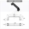 PL006 Mango de Plástico de Nylon LS522 Mango Cuadrado de Aluminio Mango en Forma de U Tipo Puente Caja de Herramientas Gabinete Mango Negro