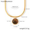 Collar Colgante de Perlas y Piedras Naturales Estilo Retro Coreano Estilo Chanel Moda de Corea del Sur Geométrico Acero de Titanio Collar para Clavícula para Mujeres