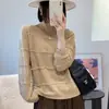Suéter de Punto con Flecos Estilo Otoño para Mujer Manga Larga Otoño Nuevo Holgado Estilo Perezoso Top Suéter Base con Lentejuelas