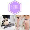 Meias de Seda Hot Cross Femininas Abertas na Virilha Seda Preta Tentação Meia-Calça de Seda Preta