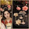 Horquilla de estilo antiguo estilo Tang para modelado de concubina imperial, accesorios diarios, simulación Hanfu, combinación de peonías, accesorios para horquilla Ming, accesorios para el cabello