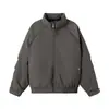 Jaqueta de Penas Masculina Novo Estilo de Inverno Leve Gola Alta Bordada Quente Casual Versátil Jaqueta de Penas Masculina Solta