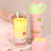Taza de Lavado para Viaje Linda Taza de Enjuague Bucal de Doble Capa Taza de Dientes Portátil Caja para Cepillo de Dientes Caja para Pasta de Dientes Infantil Cubo para Cepillos de Dientes