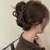 Pinza de Tiburón Simple de Acrílico Mate para el Cabello Color Café Pinza de Agarre Maillard Pinza para el Cabello de Gama Alta para Mujer Adorno para el Cabello en la Parte Posterior de la Cabeza