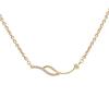 N0086 Collar con colgante de onda geométrica de joyería transfronteriza para mujer, exquisito collar chapado en oro con circonitas, accesorios europeos y americanos.