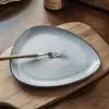Platos Cerámicos Retro de Forma Especial Destacados, Platos Creativos para el Hogar, Platos al por Mayor, Platos para Comida Occidental, Platos Irregulares para Restaurante