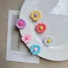 Nuevos accesorios coloridos brillantes de resina de girasol para clips de pelo de pegamento de crema DIY, fundas de teléfono, zuecos y accesorios de pulsera