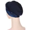 AliExpress novo chapéu de trança de seda brilhante multicolorido, chapéu turbante casual fashion, em estoque