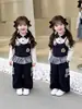 Conjunto de Primavera 2026 para Meninas - Policial Coelho Desenho Animado Infantil Macacão Duas Peças Roupas de Primavera e Outono para Bebê