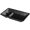 Prato para lanches de melamina A5 preto plástico criativo porcelana preta dois compartimentos churrascaria batatas fritas prato frio