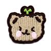 Lindas pegatinas de tela bordadas de mariposa de dibujos animados, accesorios para ropa, parches de animales, pegatinas, insignia bordada a máquina, pegatinas bordadas de muñeca