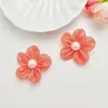 Enfeites de Flores de Cinco Pétalas em Renda de Seda Brilhante DIY, Acessórios de Flores Bordados à Mão com Pérolas, Presilhas para Cabelo de Crianças, Bolsas, Acessórios para Roupas