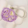 Ramo de Hilo de Clavel Flor Tejida Cabeza Cadena de Perlas Bolso Colgante Llavero Crochet Hecho a Mano Regalo Amazon