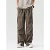 Ropa para Hombre Maple House / Nueva Colección Primavera/Verano 2026 Estilo Americano Holgado Ligeramente Ancho Pierna Recta Delgado Lavado Pantalones de Trabajo