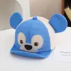 Chapéu de verão para bebês, esquilo de desenho animado com orelhas grandes, boné de beisebol com aba macia, boné tipo bico de pato infantil estiloso, comércio exterior