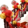 Decoração de Casamento Corrimãos de Escada, Adereços de Decoração de Quarto de Casamento, Véus de Casamento, Decoração de Quarto de Casamento, Conjunto de Bandeiras Onduladas para Escada