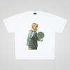250g algodón pesado bubble boy Street casual oversize camiseta manga corta hombre y mujer pareja Moda