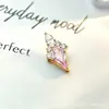 Aretes Serie Oro Rosa F136 Aleación de Titanio 2 Piezas G23 Titanio Rosca Interna Zirconia Studs Labret Aretes Joyería para Piercing