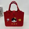 Bolsa de fieltro nueva transfronteriza Bolsa para regalo de Luna Llena de bebé Bolsa de mano de fieltro de dibujos animados Bolsa de compras impresa