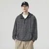 Sudadera de manga larga para hombre, color liso, estilo callejero, casual, versátil, para primavera/otoño, estilo americano, capa base, 2026