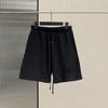 Fog Linha Principal Verão Flocado Casual Estilo Americano Shorts de Cinco Pontas Ess Soltos com Cordão Shorts Femininos Masculinos Tendência Casual Versátil