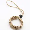 Pulsera de Supervivencia para Exteriores Cámara en la Muñeca Cuerda Trenzada de Paracord Colgante Pulsera Trenzada Universal de Paracord para la Muñeca