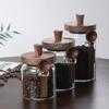 Tanque de almacenamiento de granos de café vidrio borosilicato resistente al calor tanque sellado tanque de té cocina cereal especia nuez tanque de almacenamiento