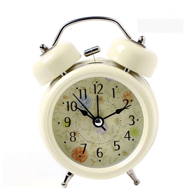 3寸金属打铃闹钟 超静音 夜光针 带夜灯