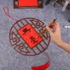 2026 Novo Estilo Chinês Decoração de Janela Antiga Ornamento Pendurado, Pingente de Cartão de Sorte de Papel Vermelho para Ano Novo, Em Branco para Escrever à Mão