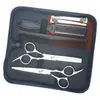 Tijeras Profesionales de Peluquería Oro Negro para Flequillo, Tijeras de Dientes Planos, Tijeras para Cabello, Set de Herramientas de Alta Gama para Entresacar Cabello