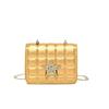 2025 Estrellas Nueva Línea de Bordado con Incisión Cuadros Tendencia Retro Casual Textiles Mini Bolso de Hombro Cuadrado Pequeño para Mujeres
