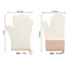 Amazon Luvas de Silicone Isolantes Off-White Algodão Espesso Luvas Anti-Queimadura Resistentes a Altas Temperaturas Luvas para Forno de Micro-ondas