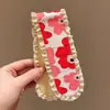 Diadema de lana tejida con cinta mágica para lavarse la cara, diadema para mujer, adhesivo para flequillo, herramienta para arreglar el cabello, accesorio adhesivo para el cabello