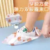 Cubrezapatos de dibujos animados impresos desechables, engrosados, resistentes al desgaste, transpirables, a prueba de polvo para estudiantes
