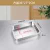 Bandeja Cuadrada de Acero Inoxidable, Plato Rectangular, Bandeja para Servir en Buffet, Bandeja para Arroz al Vapor, Bandeja para Comida Rápida, Caja Sanitaria para Gatos
