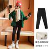 Calça de Tubarão para Meninas Plus Velvet Espessada Calça de Yoga Infantil Outono e Inverno Roupa Externa Calça Barbie Skinny Veludo Preto Calça Legging