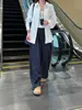 Pantalones Casuales Ligeros y Fluidos Estilo Yamamoto para Mujer, Primavera y Verano, Cintura Alta, Adelgazantes, Transpirables, Sensación Relajada, Pantalones Largos Rectos de Pierna Ancha Simples