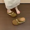 Zapatos de estilo retro Birkenstock con correas de cordón y lazos, pantuflas versátiles de punta cerrada para mujer, nuevas pantuflas slip-on antideslizantes de otoño 2026