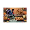 Tela de Fondo para Acción de Gracias Temu Impresión de Alta Definición Pavo Calabaza Hoja de Arce Serie de Telas de Fondo para Decoración de Festival