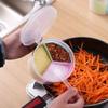 Caja de Condimentos Multifuncional Dividida para Cocina, Botella de Condimentos Redonda Combinada de Tres Compartimentos, Caja de Condimentos de Plástico con Cucharita