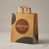 Bolsas de papel kraft de colores al por mayor, engrosadas, hechas a medida según dibujos, venta directa del fabricante, en stock, ecológicas