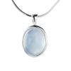 Combinación de Joyería de Plata Aguamarina para Mujer con Incrustaciones de Serie de Piedra Natural Versátil Collar de Plata Pulsera Apilada Modelo de Venta Caliente