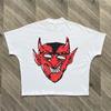 Camiseta de Hombre Blutosatire-Billdog Algodón Puro Oversize Estampado Personalizado Manga Corta Cuello Redondo Largo