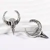 Expansor de Orelha Novo Produto Transfronteiriço Prata Retrô Cabeça de Pássaro em Forma de U Piercing Punk Personalizado Peça Única Joia de Expansão de Orelha de Cobre 8-25mm