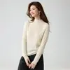 Suéter de Cachemira Suave y Pegajoso para Mujer, Jersey de Punto de Cuello Medio Alto, Estilo para Ir al Trabajo, Capa Base Elegante, Nueva Llegada Otoño/Invierno, Cálido