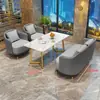 Sofá Individual y Mesa de Café Combinación Recepción de Hotel Reunión de Huéspedes Negociación Oficina de Ventas Salón de Belleza Centro Comercial Sala de Exposiciones Muebles Gama Alta