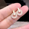 Colar Moeda de Cobre Versão Alta Baojia com Diamantes Completos Banho Espesso de Ouro 18K Disco Redondo Dupla Face Madrepérola CNC Corrente de Clavícula Versátil de Luxo Leve